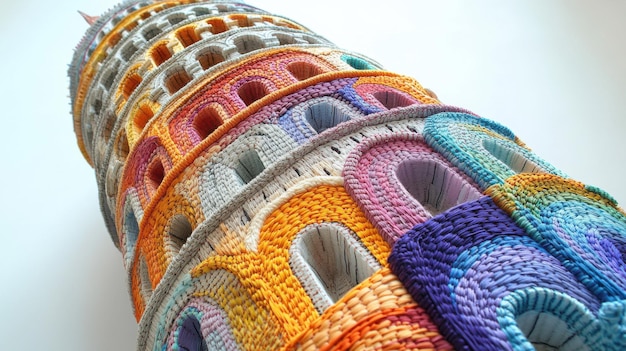 detal kolorowego haftu